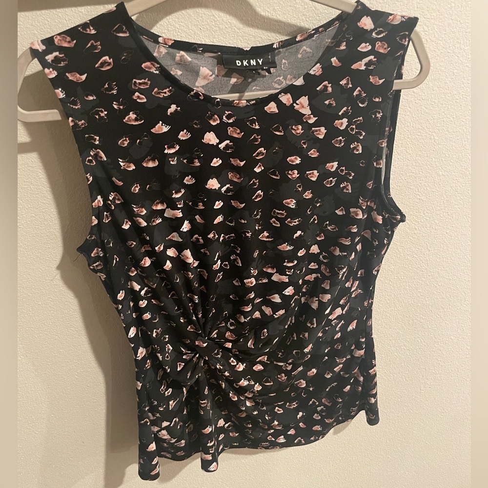 売れ筋商品|||ダナ キャラン ニューヨーク カットソー トップス レディース Women's Printed Twist-Strap Sleeveless Top Cream Multi Dkny Womens Black Side-Twist Printed Sleeveless Top Size Large